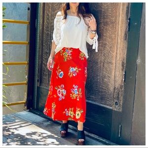 Pretty Pretty Pretty boho Floral print Midi skirt